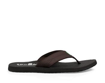 Sanuk Beer Cozy Coaster Flip Flop Herr Mörkbruna | Sverige 370UZG